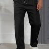 Pantalon Chino Cargo Homme Taille élastique Poches Polyester-2