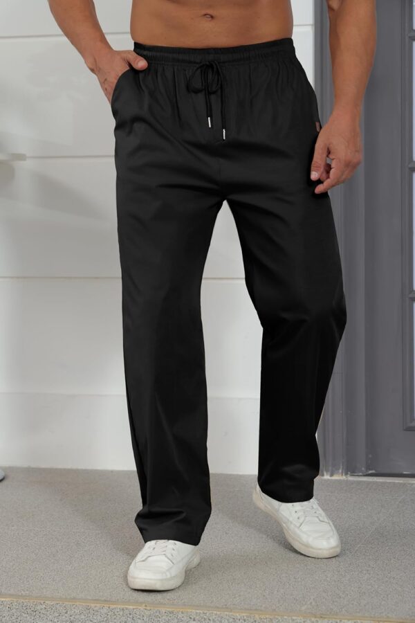 Pantalon Chino Cargo Homme Taille élastique Poches Polyester-2