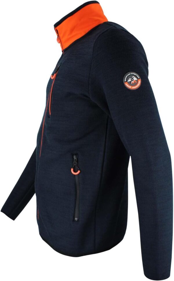 Blouson polaire homme Peak Mountain Cayak Noir Marine-1