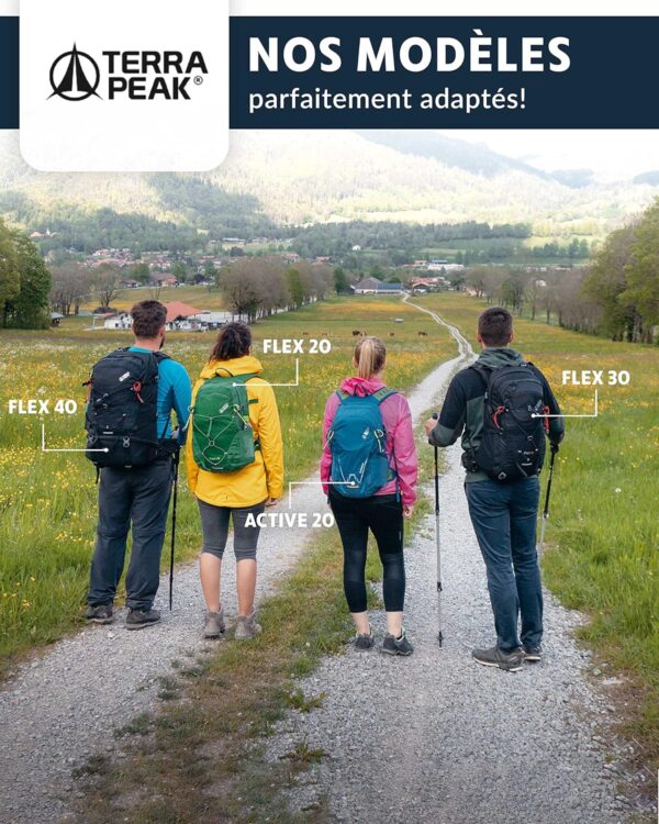 Sac à dos randonnée Terra Peak 30L respirant imperméable-6